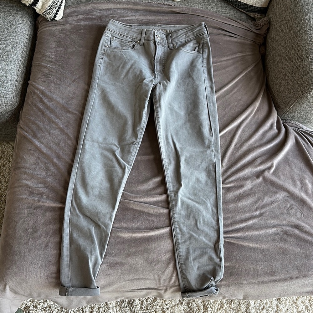 Gray AE jeans